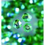 Glasp�rlor facetterade 6 mm - gr�n 50 st. runda, skimrande