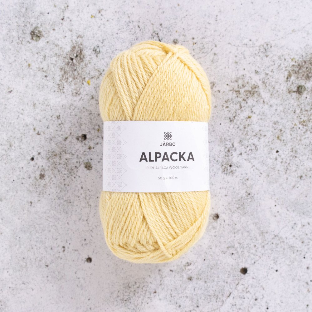 Alpaca - Gul solstråle - Järbo Alpaca, Alpakkagarn, Garn, Strikke, hækle, knytte og væve