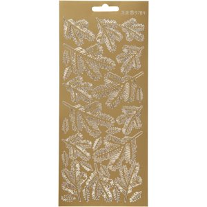 Klisterm�rker kviste 10x23 cm Guld - 1 ark