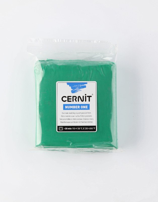 Lera Cernit N°1 250 G - Green (600) - Ugnshärdande lera, Modellera, Pyssel för barn, Hobbymaterial, Pyssla