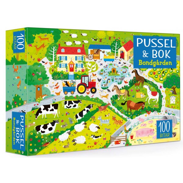 Pysselbok - Pussel & bok: Bondgrden (100 bitar)