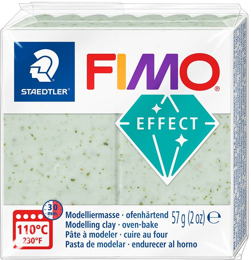 Modeling Fimo Effect 57g - Botanisk Grønn - Fimoleire, Modelleire, Håndverk for barn, Hobbymateriale, Håndverk