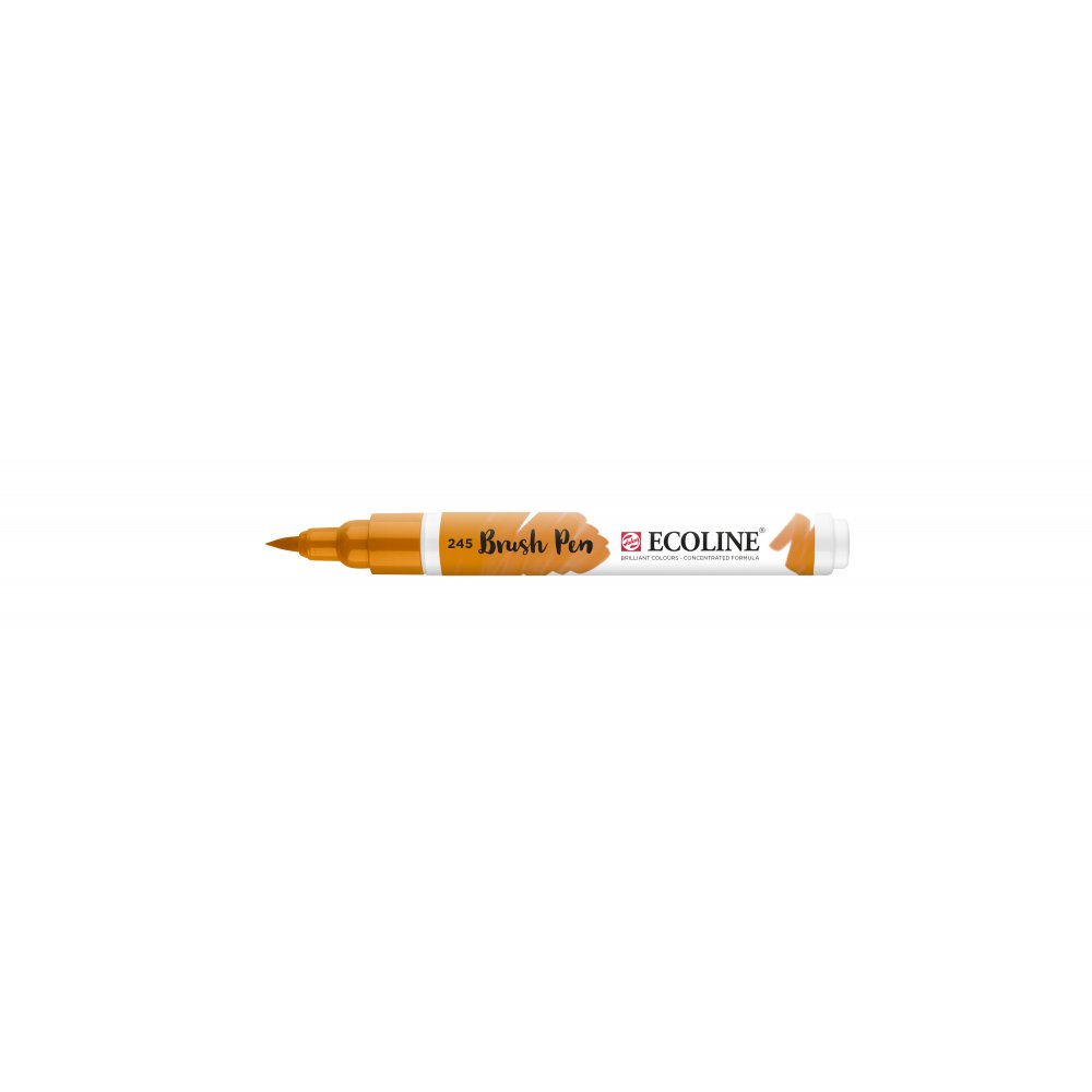 Penselpen Ecoline Brush Pen - Saffron Yellow (245) - Fiberpenne, Penne, Penne, kridt & tusch