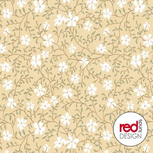 Vaxduk med Sm�blommig motiv - Gul