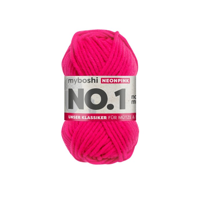 Myboshi No.1 - 50 g - Neon Pink - Myboshi garn, Garn, Strikke, hækle, knytte og væve