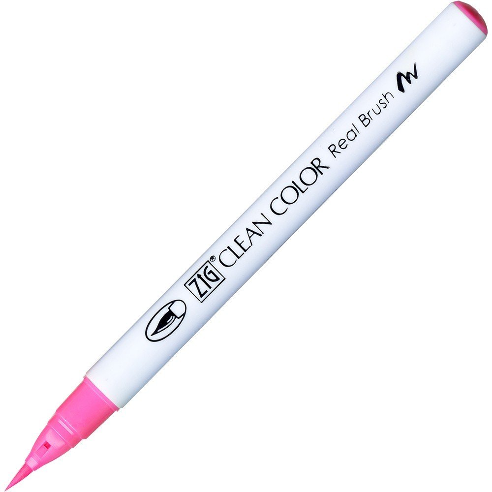 Penselpen ZIG Clean Color Real Brush - Flourcent Pink (003) - Penselpenne, Penne, Penne, kridt & tusch