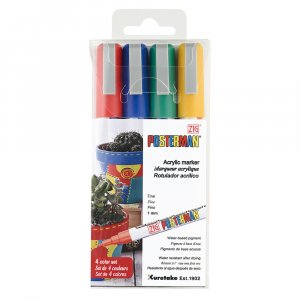 Markerpen ZIG Posterman PMA-20 1mm 4 farver