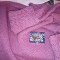 Kundbild Llama silk 50g - Ljunglila: Mjukt och skönt garn, blev bra i...