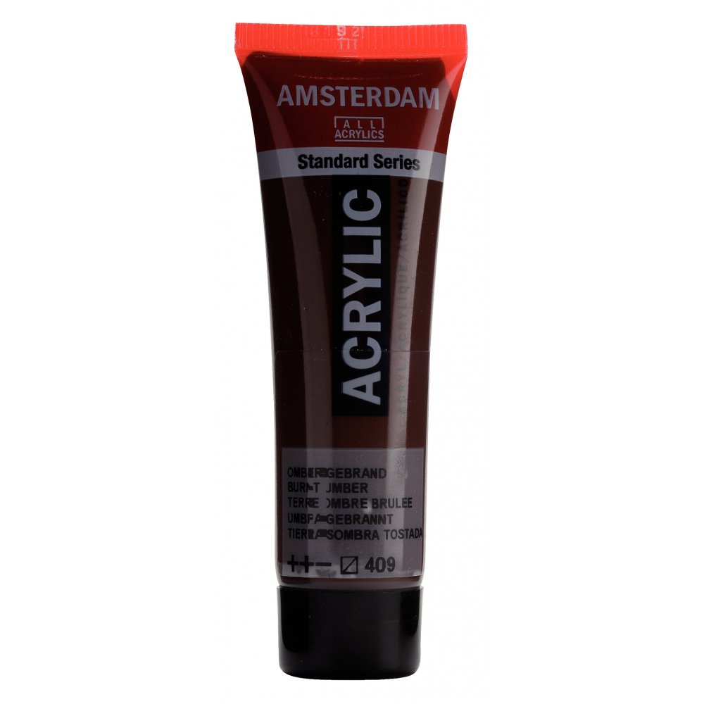 Akrylmaling Amsterdam 20 ml - Burnt Umber - Akrylfarver, Kunstnerfarver