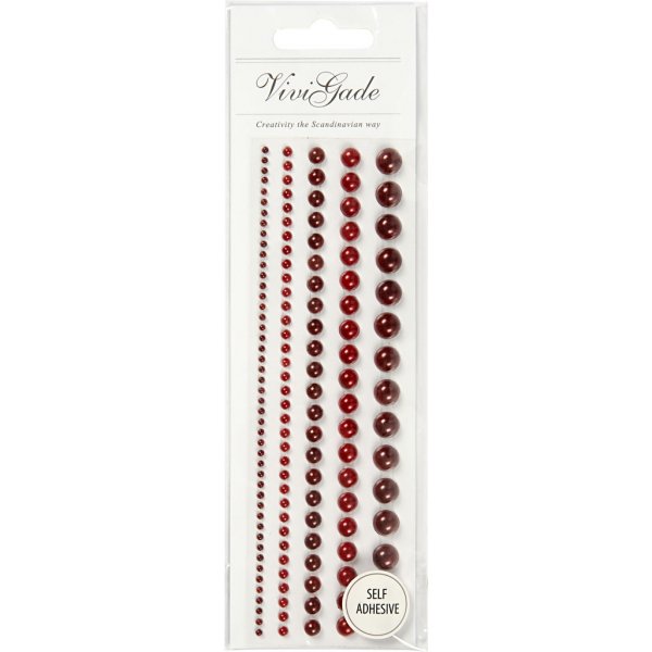 Rhinestones - röd - 2-8 mm - 140 st Rhinestones - röd - 2-8 mm - 140 st