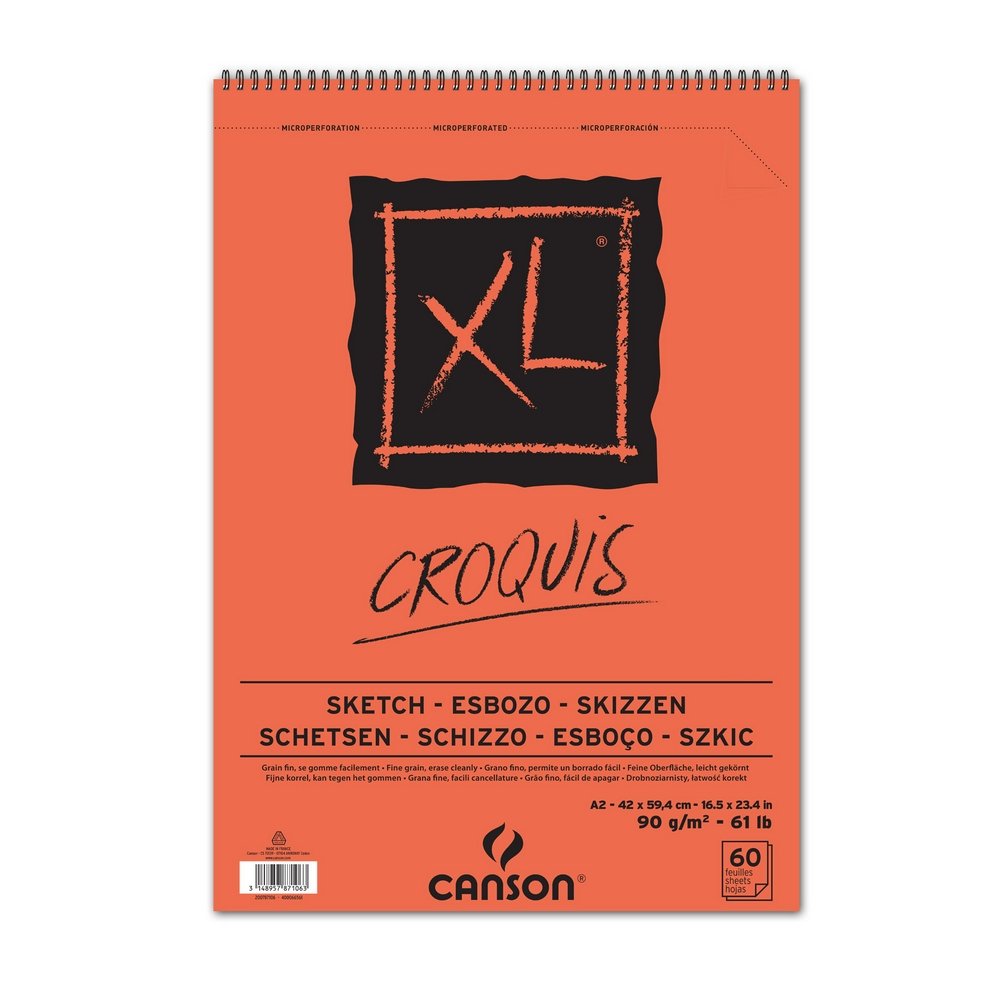 Canson XL Croquis 90 g - A2 - Skitseblok, Blok