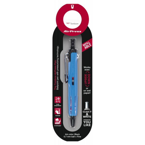 Tombow AirPress kuglepen blå blister Tombow AirPress kuglepen blå blister