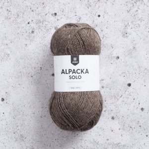 Alpacka Solo garn 50 g - Brunmeleret Alpacka Solo garn 50 g - Brunmeleret