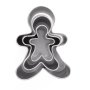 Miniutstickare i rostfritt stål, 3-pack - pepparkaksgubbe Miniutstickare i rostfritt stål, 3-pack - pepparkaksgubbe