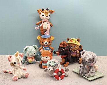 Virkningskit för amigurumi, enhörningskatt 15 cm Virkningskit för amigurumi, enhörningskatt 15 cm
