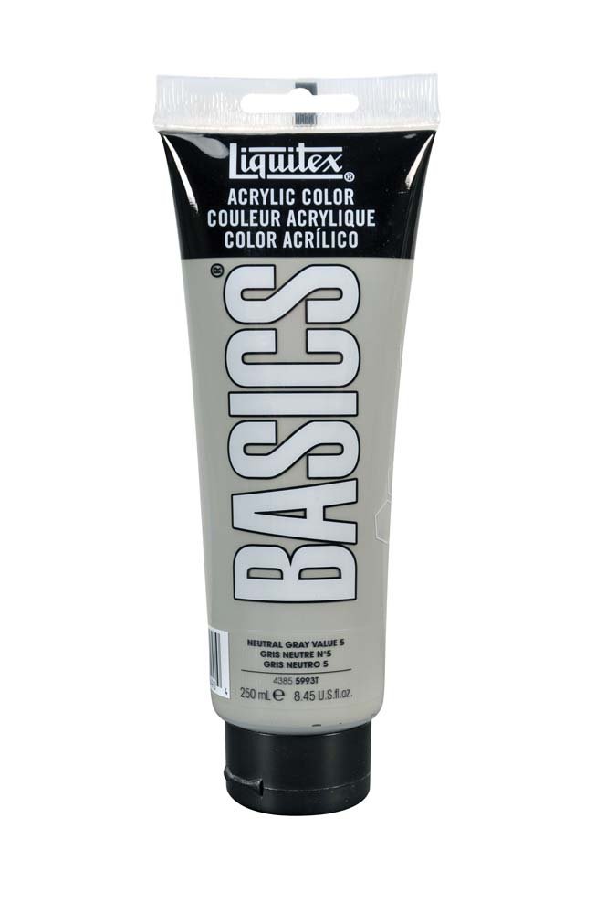 Akrylfärg Liquitex 250 ml - 599 Neutral gray no 5 - Akrylfärger, Konstnärsfärger