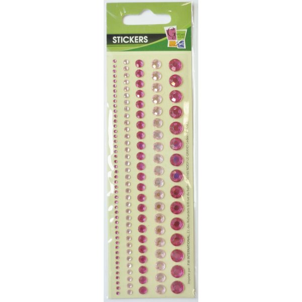 5 självhäftande strassremsor rosa 8 mm 5 självhäftande strassremsor rosa 8 mm