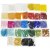 Rocaille perler - blandede farver - 32 x 100 g