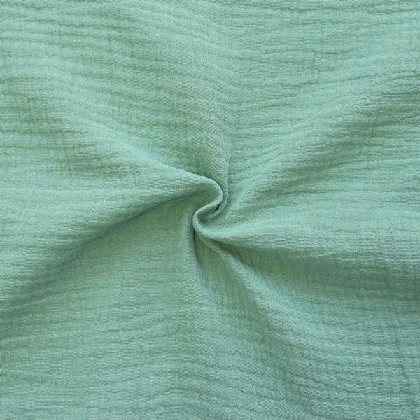 Bomullsmuslin Double Gauze – 130 cm - Mint - Enfärgat bomullstyg, Bomullstyg, Tyger