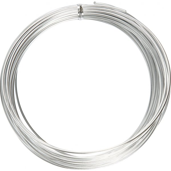 Aluminiumtråd - Ø2 mm - silver - 10 m Aluminiumtråd - Ø2 mm - silver - 10 m