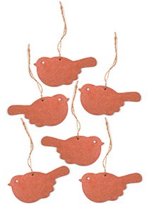Set med 6 fåglar i MDF 14 x 7 cm Set med 6 fåglar i MDF 14 x 7 cm