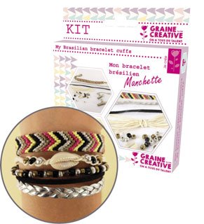 Set för brasiliansk armband med 5 armband och instruktioner Set för brasiliansk armband med 5 armband och instruktioner