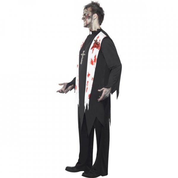 Zombie pr�st maskeraddr�kt - Medium