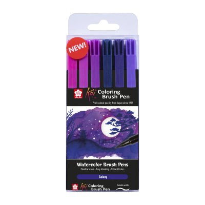 Penseltusj Sakura Koi Coloring Brush 6 penner - Galaxy