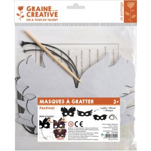 Skrapmasker för barn, 3-pack Skrapmasker för barn, 3-pack