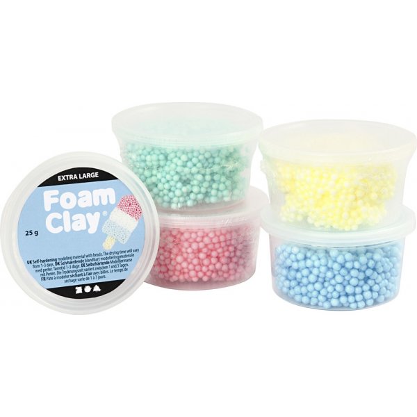 Foam Clay Extra Large - mixade färger - 5 x 25 g Foam Clay Extra Large - mixade färger - 5 x 25 g