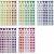 Klistermrker til mosaik - blandede farver - 10 ark