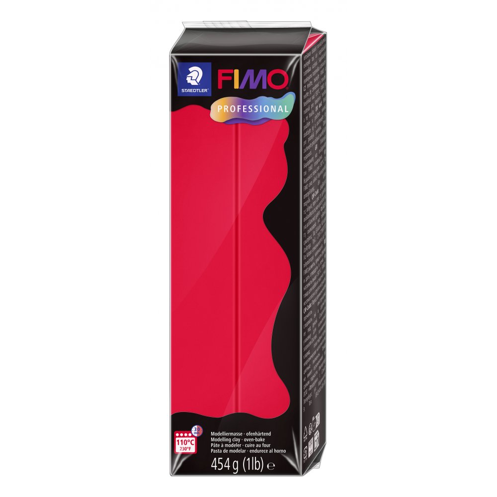Modellervoks Fimo Professional 454 g - Rød - Fimolera, Modellere, Hobbyartikler til børn, Hobbymateriale, Håndværk