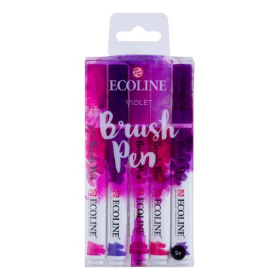 Penselpenna Ecoline Brush Pen 5-pack - Violet