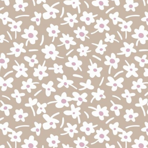 F�rdiglavet voksdug Happy days mocca 140 x 220 cm