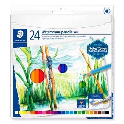 Akvarell fargeblyanter - 24 blyanter