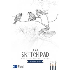 Skissblock 80g Sense FSC - A4 70 blad