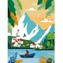 M�la efter nummer 30 x 40 cm - Alpmotiv