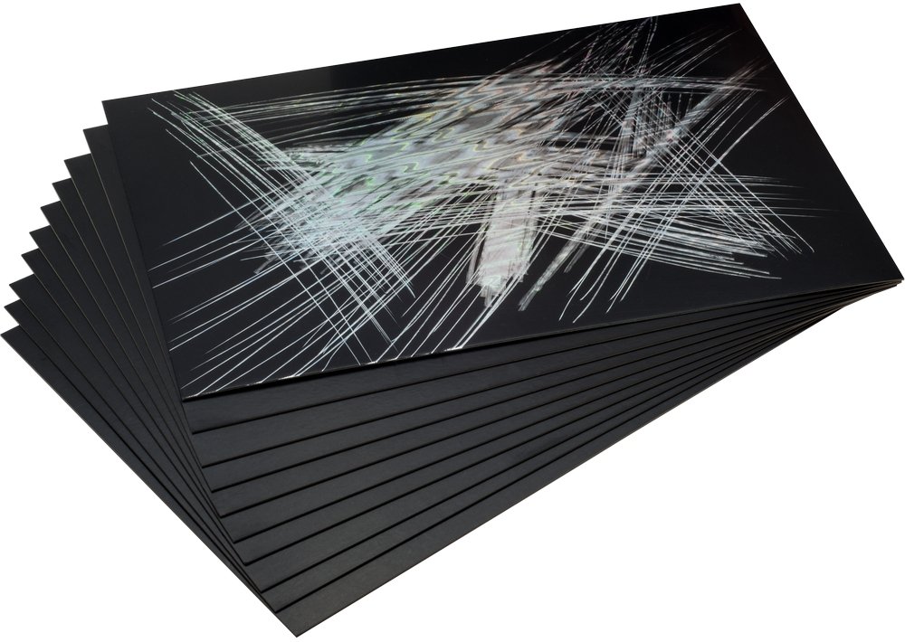 Skrabefolie Holografisk 10-pak - 305x229mm - Skrabekunst, Malersæt