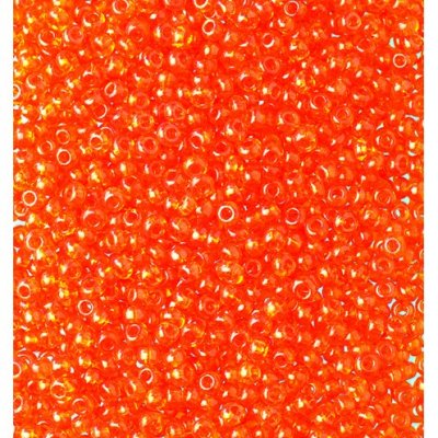 Rocailleperler gjennomsiktige ø 2,6 mm - oransje 17 g