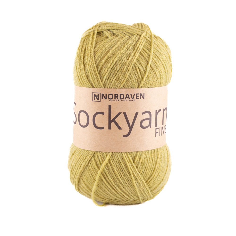 Nordaven Sockgarn Fine - Leaf Green - Nordaven Sockgarn Fine, Blandgarn, Garn, Sticka & virka