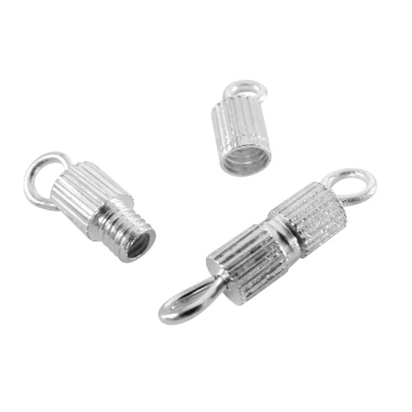 Set med 4 cylindriska silverlås Set med 4 cylindriska silverlås