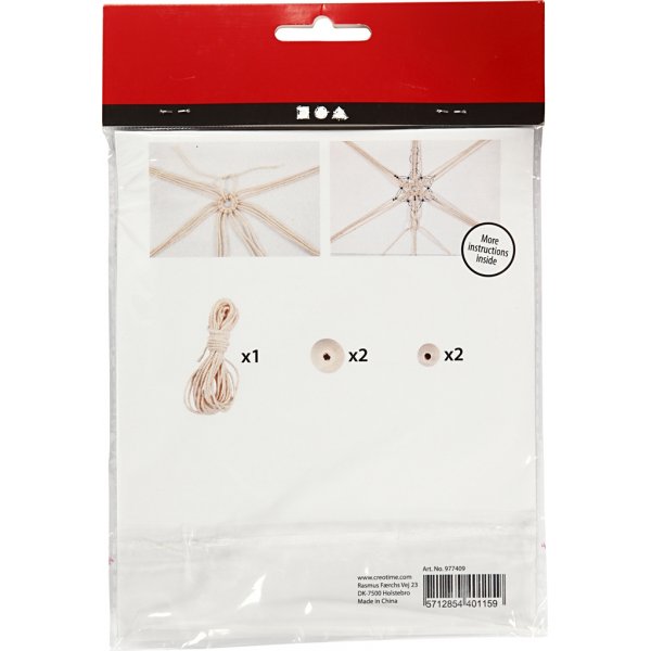 Mini DIY Kit - makramé iskristall/snöflinga Mini DIY Kit - makramé iskristall/snöflinga