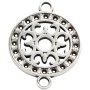 Smykkeanheng rund filigran 14 mm sølvbelagt 5 stk Smykkeanheng rund filigran 14 mm sølvbelagt 5 stk