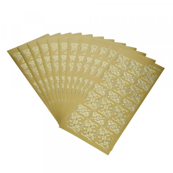 Hobbysticker 10 x 23 cm - guld Hrn