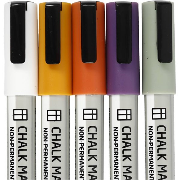 Chalk Markers - dova färger - 5 st Chalk Markers - dova färger - 5 st