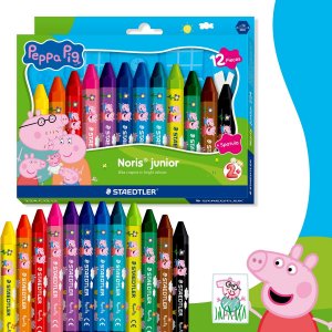 Greta Gris vaxkritor assorterade f�rger - 12-pack