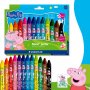 Greta Gris vaxkritor assorterade f�rger - 12-pack
