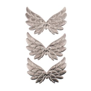 Änglavingar vadderade 5 × 3 cm 10 st - Silver Änglavingar vadderade 5 × 3 cm 10 st - Silver