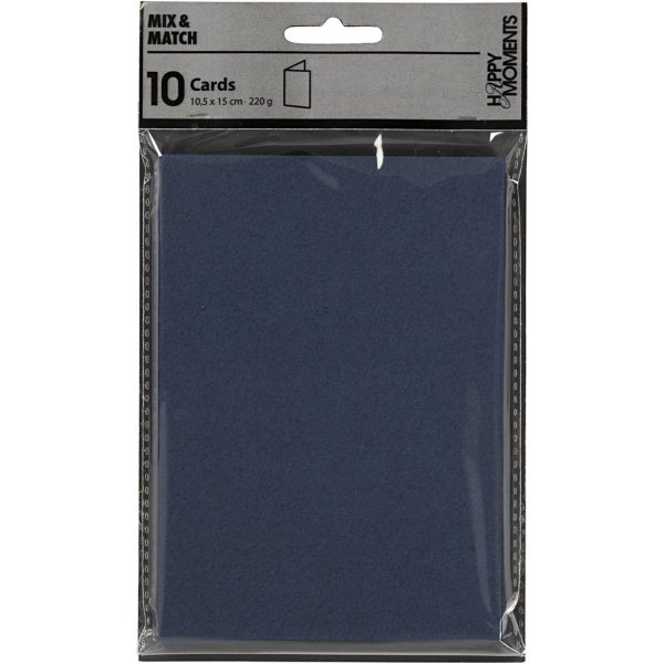 Kort - blå - 10,5 x 15 cm - 10 st Kort - blå - 10,5 x 15 cm - 10 st