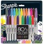 Fiberpennesett Sharpie - 80-talls Glam Permanent Markers - 24-pakninger usorterte farger